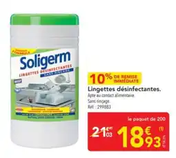 METRO Lingettes désinfectantes offre