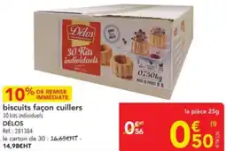 METRO DÉLOS Biscuits façon cuillers offre
