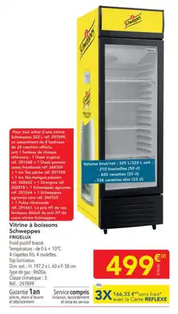 METRO Vitrine à boissons Schweppes offre