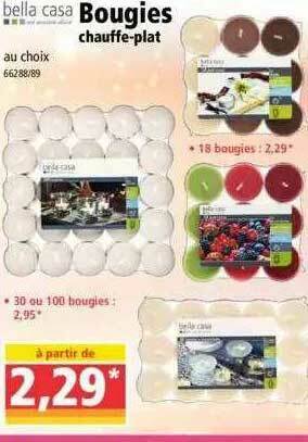 Norma Bella Casa Bougies Chauffe-plat offre