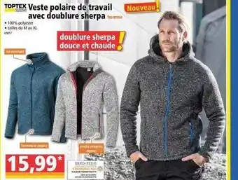 Norma Toptex Veste Polaire De Travail Avec Doublure Sherpa offre