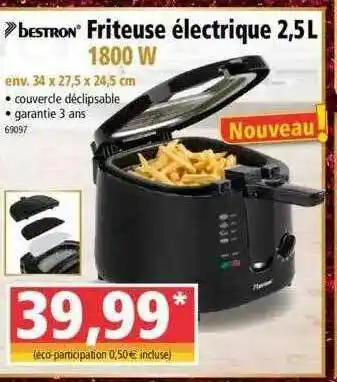 Norma Bestron Friteuse électrique 2.5 L offre
