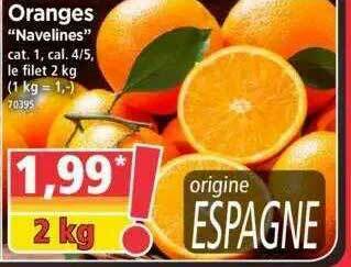 Norma Oranges Navelines offre