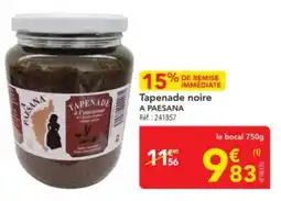 METRO A PAESANA Tapenade noire offre