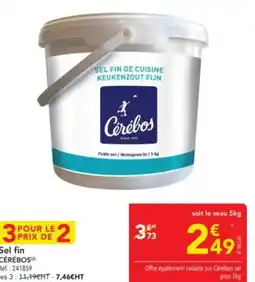METRO CÉRÉBOS Sel fin offre