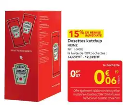 METRO HEINZ Dosettes ketchup offre