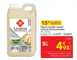 METRO LESIEUR PROFESSIONNEL Sauce salade caesar offre