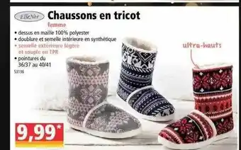 Norma Ellenor Chaussons En Tricot Femme offre