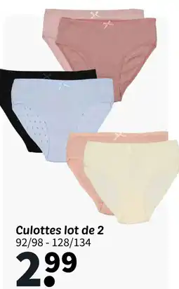 Wibra Culottes lot de 2 offre