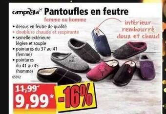 Norma Camprella Pantoufles En Feutre offre