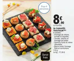 E.Leclerc 16 canapés traiteur) offre