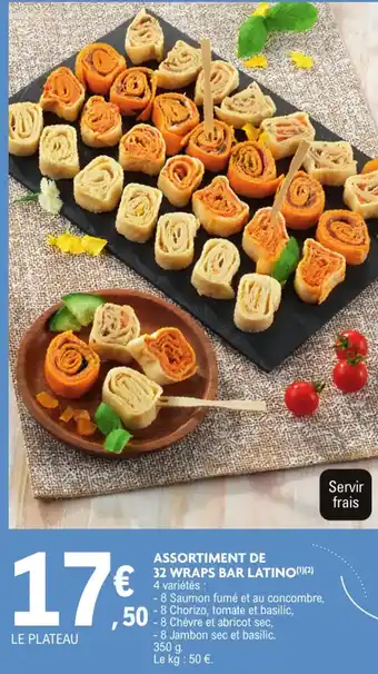 E.Leclerc Assortiment de 32 wraps bar latino offre