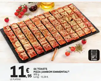 E.Leclerc 66 toasts pizza jambon emmental offre