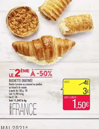 Buchette gratinée