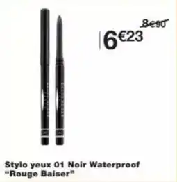 Monop' Beauty Stylo yeux 01 noir waterproof rouge baiser offre
