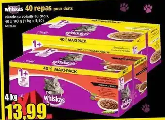 Norma Whiskas 40 Repas Pour Chats offre