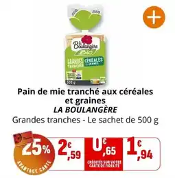 Coccinelle Express La boulangére - pain de mie tranché aux céréales et graines offre