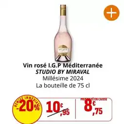 Coccinelle Express Vin rosé i.g.p méditerranée studio by miraval offre