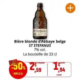 Bière blonde d'abbaye belge