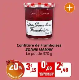 Coccimarket Bonne maman - confiture de framboises offre