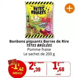 Coccimarket Bonbons piquants barres de rire offre