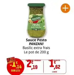 Coccimarket Panzani - sauce pesto offre