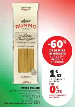 Hyper U Rummo - pates offre
