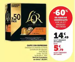 Hyper U L'or - cafe espresso offre