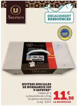 Hyper U U - huitres speciales de normandie igp offre