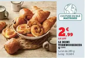 Hyper U U - 12 mini viennoiseries offre