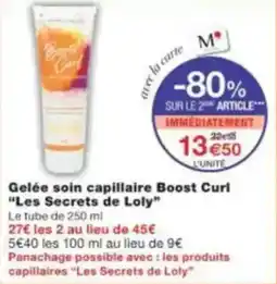Monop' Beauty Gelée soin capillaire boost curl les secrets de loly offre