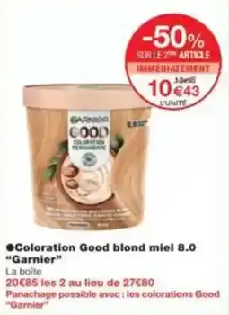 Monop' Beauty Coloration good blond miel 8.0 garnier offre