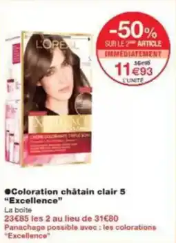 Monop' Beauty Coloration châtain clair 5 excellence offre