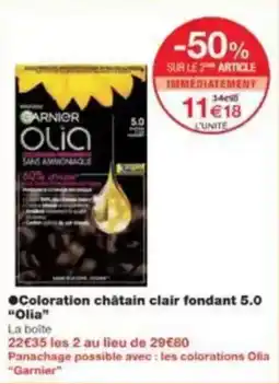 Monop' Beauty Coloration châtain clair fondant 5.0 olia offre