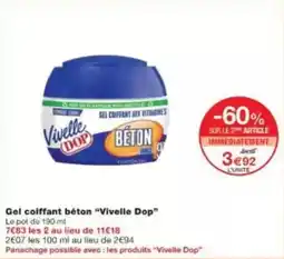 Gel coiffant béton vivelle dop