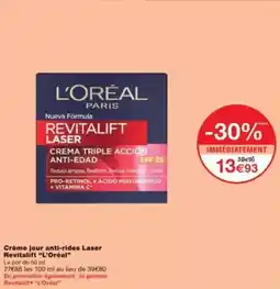 Monop' Beauty Crème jour anti-rides laser revitalift l'oréal offre