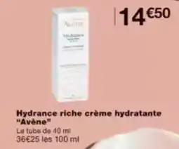 Monop' Beauty Hydrance riche crème hydratante avène offre