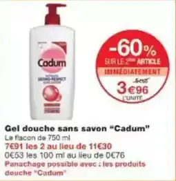 Gel douche sans savon cadum