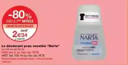 Monop' Beauty Le déodorant peau sensible narta offre