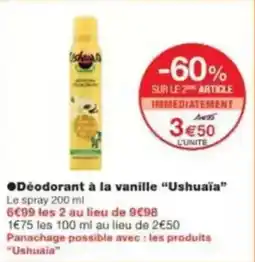 Monop' Beauty Déodorant à la vanille ushuaïa offre