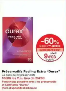 Préservatifs feeling extra durex