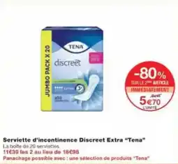 Serviette d'incontinence discreet extra tena