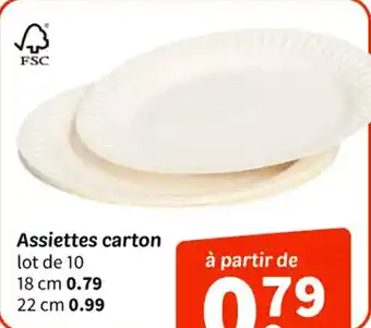 Wibra Assiettes carton offre
