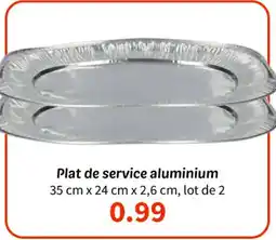 Wibra Plat de service aluminium offre