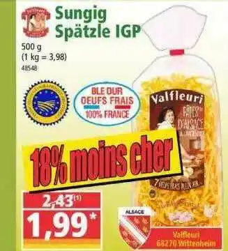 Norma Sungig Spätzle Igp offre