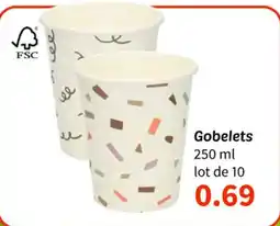 Wibra Gobelets offre