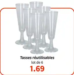 Wibra Tasses réutilisables offre