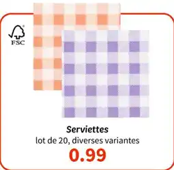 Wibra Serviettes offre
