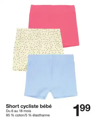 Zeeman Short cycliste bébé offre