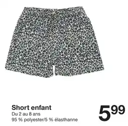Zeeman Short enfant offre